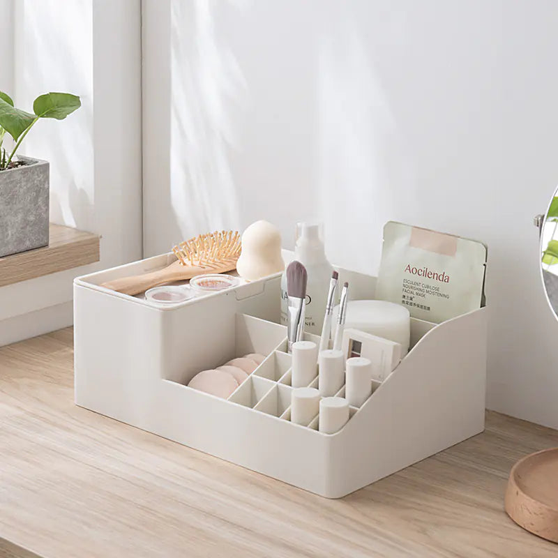 Caja organizadora de maquillaje y cuidado de la piel