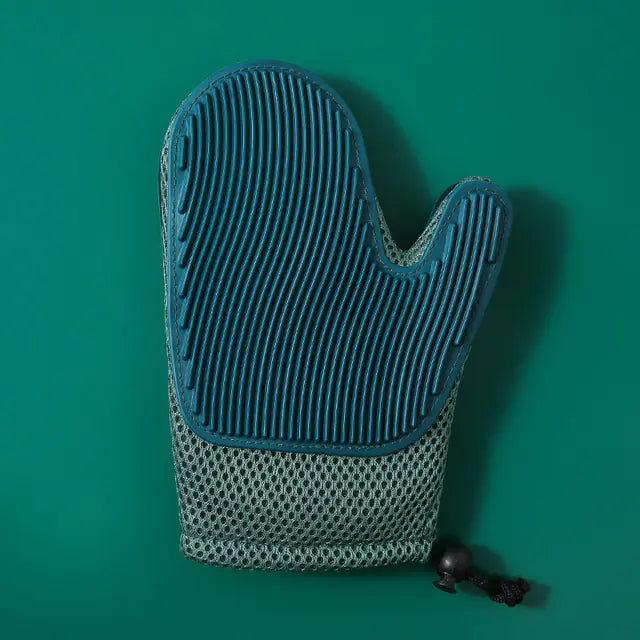Guante de Masaje de Silicona para Eliminar Pelos de Mascotas