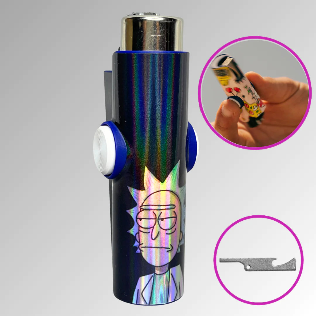 Lighter Case Rick Holographic Blue