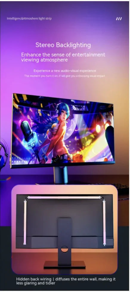 Luz de Fondo para Pantalla de Escritorio RGB