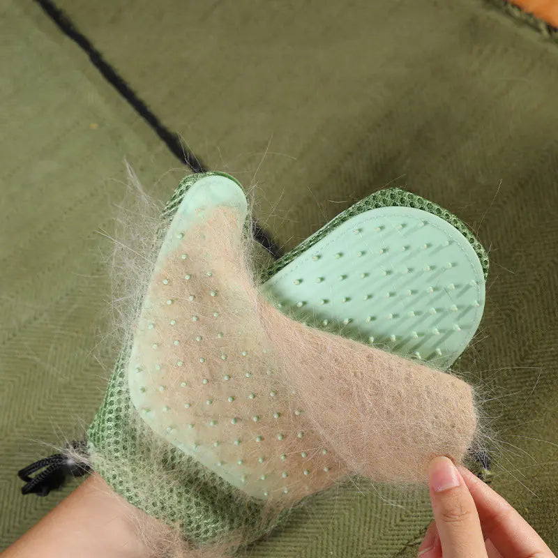 Guante de Masaje de Silicona para Eliminar Pelos de Mascotas