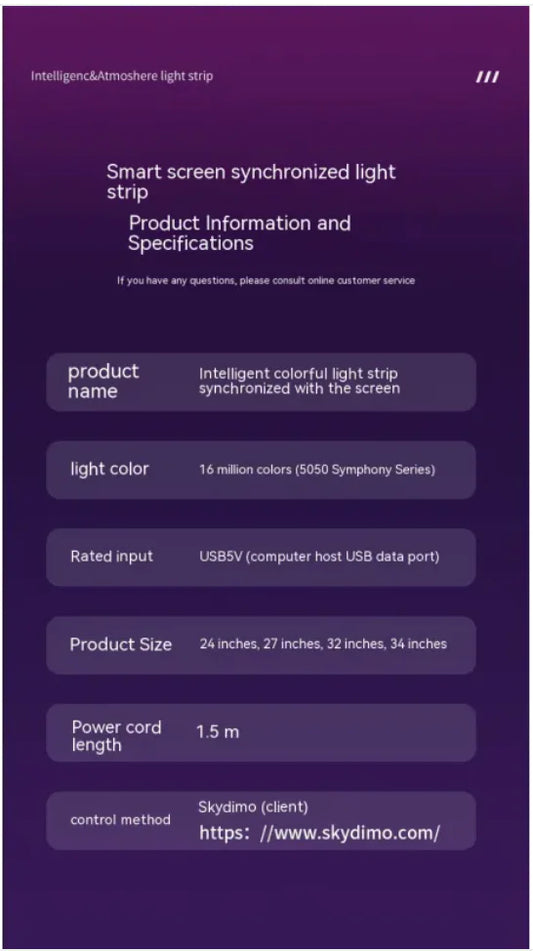 Luz de Fondo para Pantalla de Escritorio RGB